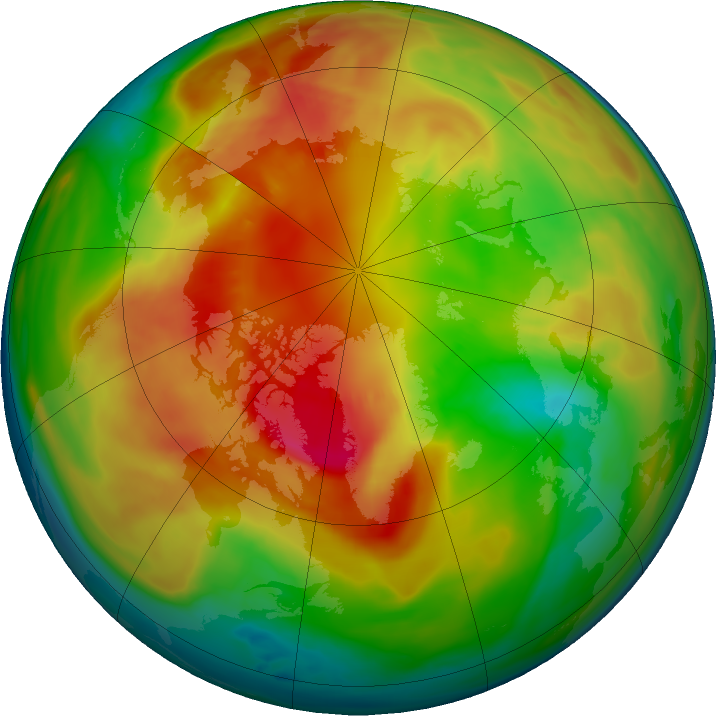Arctic ozone map for 25 February 2017